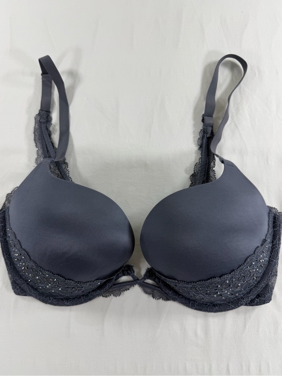 Victoria's Secret Other - Victoria’s Secret Very Sexy Padded Demi Bra 32DD Gray Lace